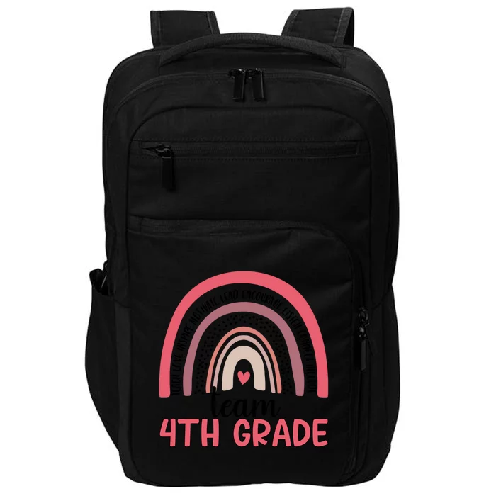 Cute Fourth Grade Teacher Boho Rainbow Team 4Th Grade Gift Impact Tech Backpack