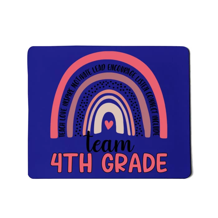 Cute Fourth Grade Teacher Boho Rainbow Team 4Th Grade Gift Mousepad