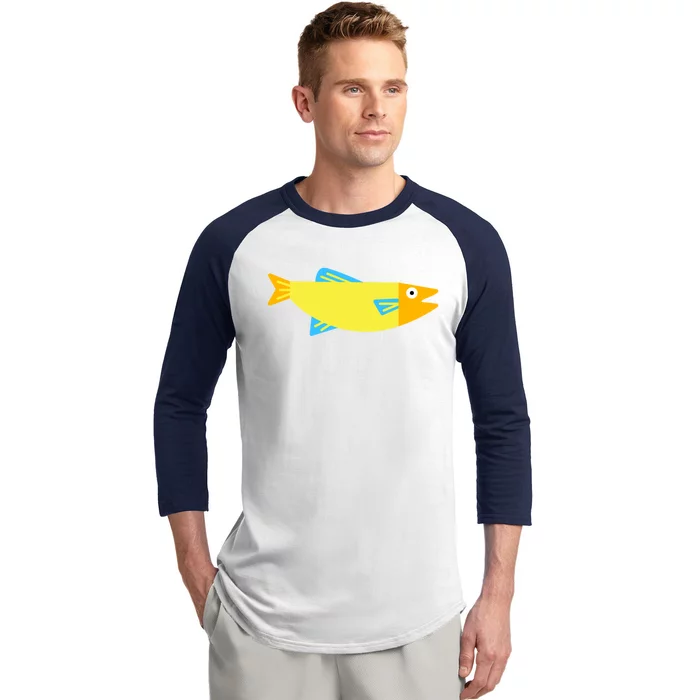 Colored Fish Gift Baseball Sleeve Shirt