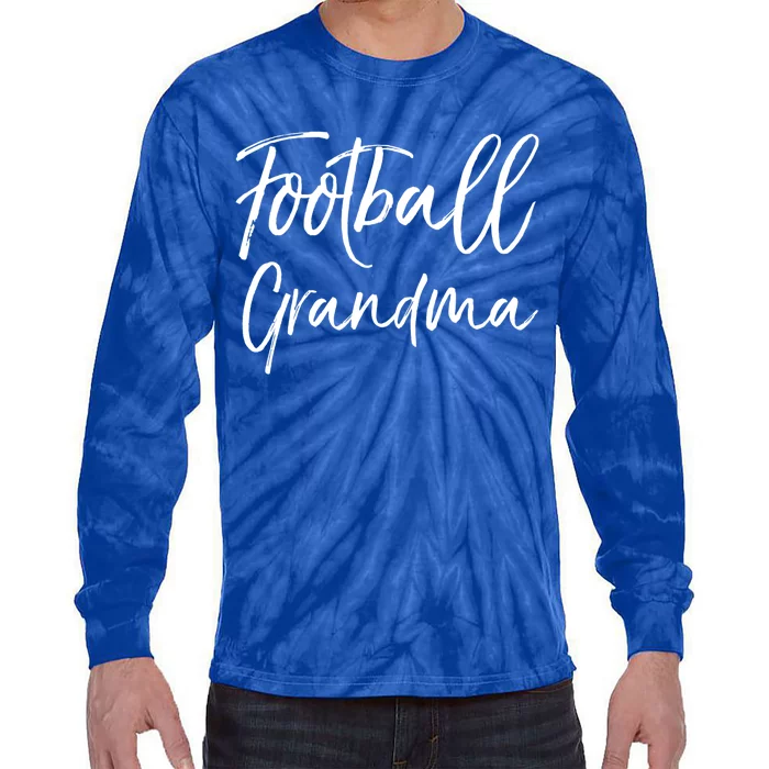 Cute Football Grandmother Gift Football Grandma Great Gift Tie-Dye Long Sleeve Shirt