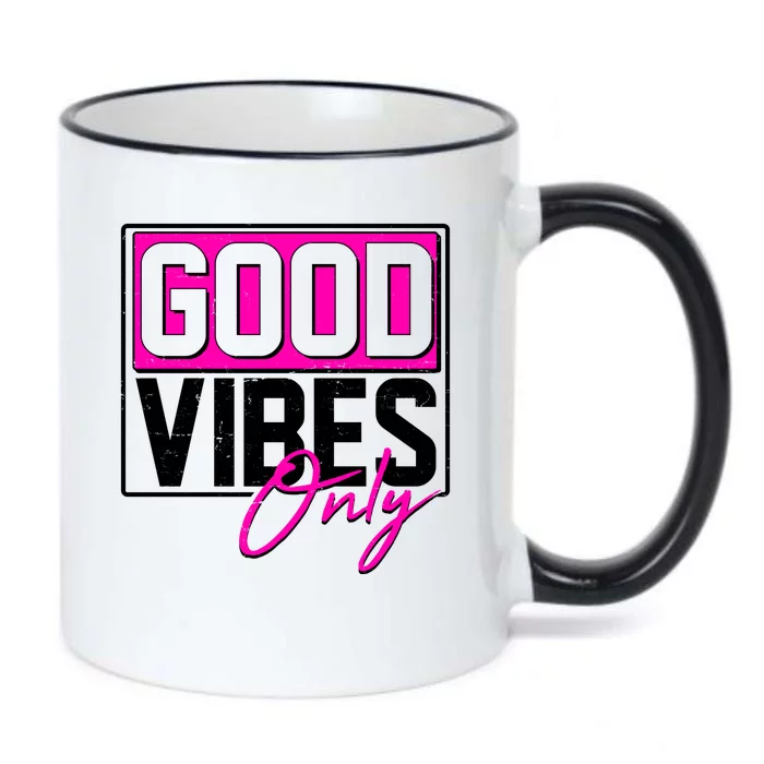 Cool Funny Good Vibes Only Black Color Changing Mug