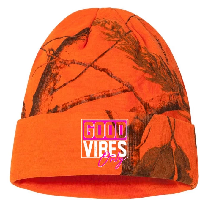 Cool Funny Good Vibes Only Kati - 12in Camo Beanie