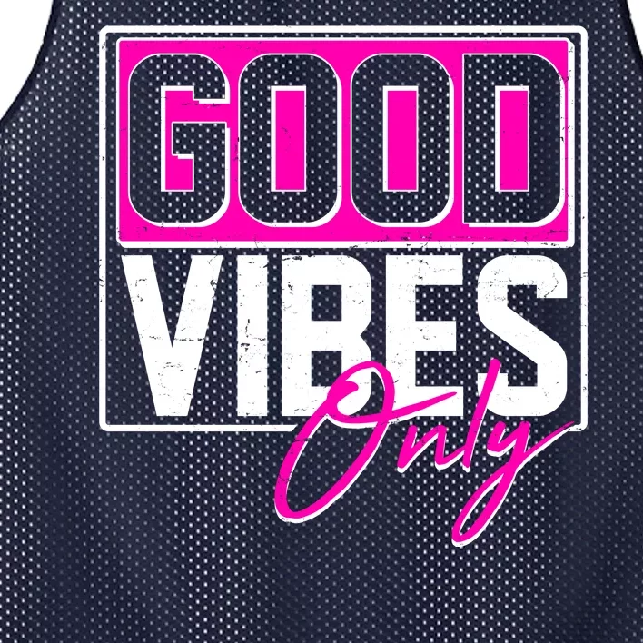 Cool Funny Good Vibes Only Mesh Reversible Basketball Jersey Tank