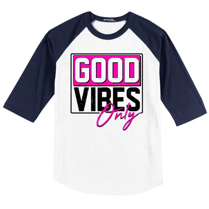 Cool Funny Good Vibes Only Baseball Sleeve Shirt