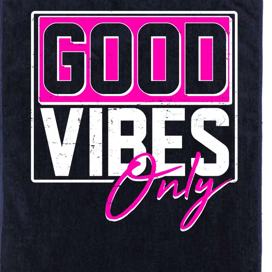 Cool Funny Good Vibes Only Platinum Collection Golf Towel