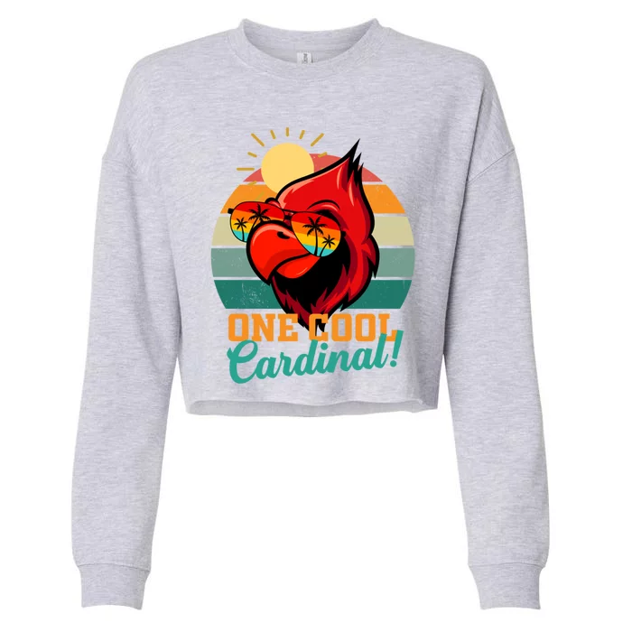 Cardinal Funny Gift Cardinal Day Birding Gift Cropped Pullover Crew