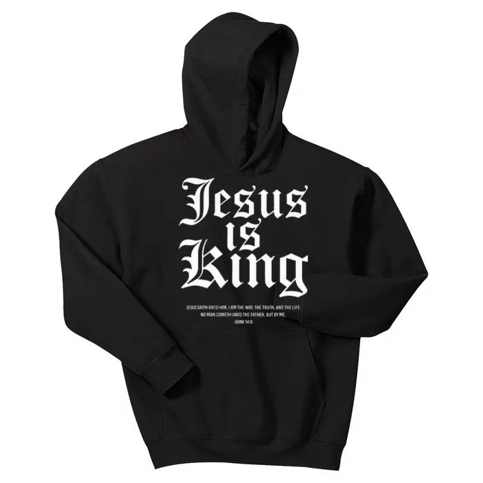 Christian Faith Gifts Jesus Is King Collection Kids Hoodie