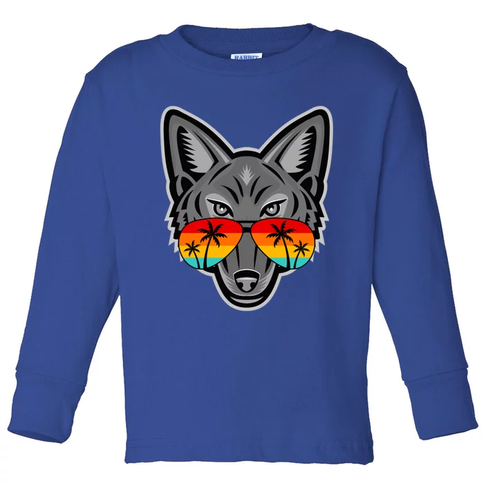 Coyote Funny Gift North America National Coyote Day Gift Toddler Long Sleeve Shirt