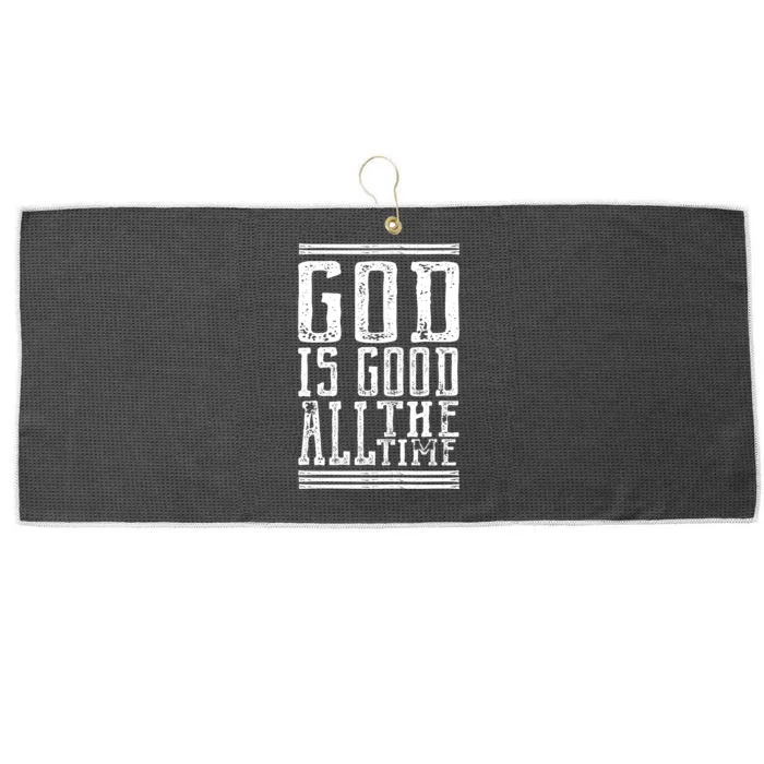 Christian Faith God Is Good All The Time Gift Large Microfiber Waffle Golf Towel