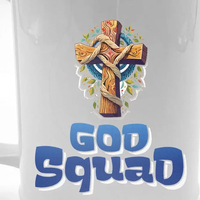 Christian Faith God Squad Salvation Power Of The Cross Front & Back Beer Stein