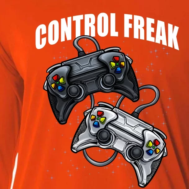 Control Freak Gamer Funny Video Game Online Gaming Gift Cooling Performance Long Sleeve Crew