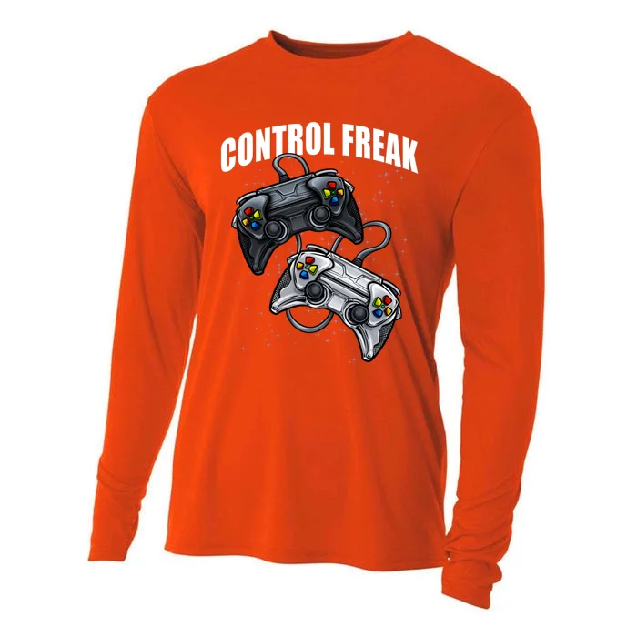 Control Freak Gamer Funny Video Game Online Gaming Gift Cooling Performance Long Sleeve Crew