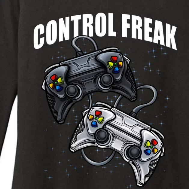 Control Freak Gamer Funny Video Game Online Gaming Gift Womens CVC Long Sleeve Shirt