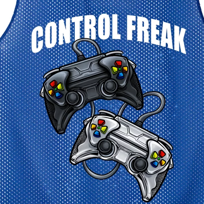 Control Freak Gamer Funny Video Game Online Gaming Gift Mesh Reversible Basketball Jersey Tank