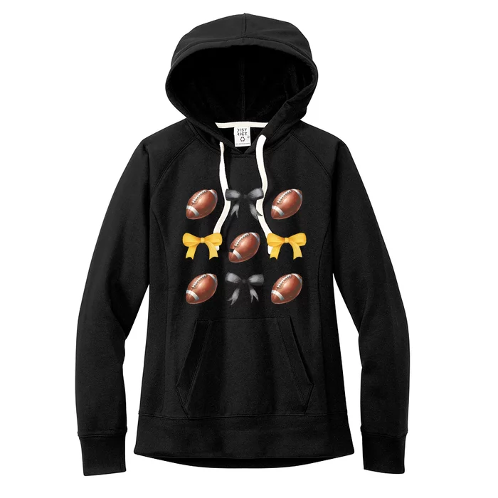 Coquette Football Game Day Game Lover Women's Fleece Hoodie