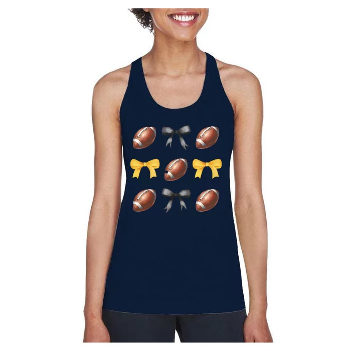 Coquette Football Game Day Game Lover Women's Racerback Tank