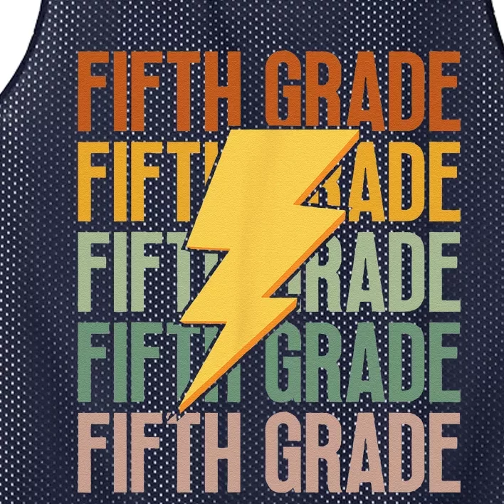 Cute Fifth Grade Vibes 5th Grade Team First Day Of School Mesh Reversible Basketball Jersey Tank