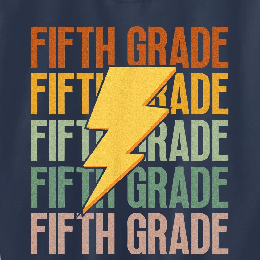 Cute Fifth Grade Vibes 5th Grade Team First Day Of School Kids Sweatshirt