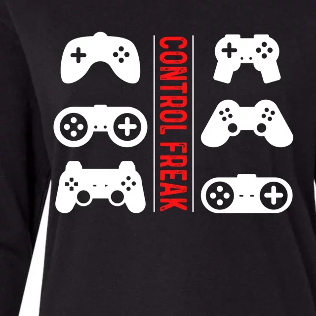 Control Freak Gaming Pc Console Video Games Computer Nerd Gift Womens Cotton Relaxed Long Sleeve T-Shirt