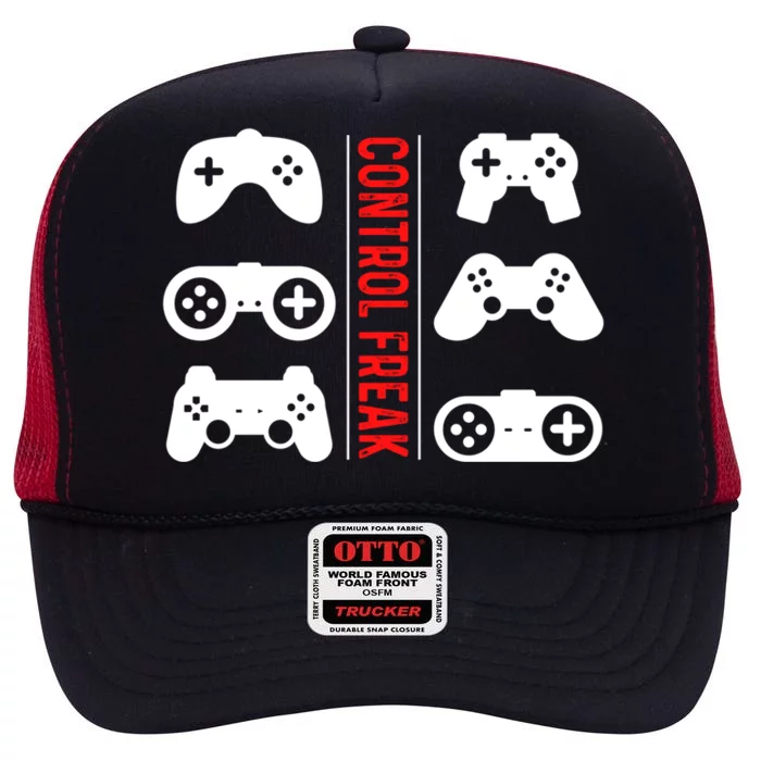 Control Freak Gaming Pc Console Video Games Computer Nerd Gift High Crown Mesh Trucker Hat