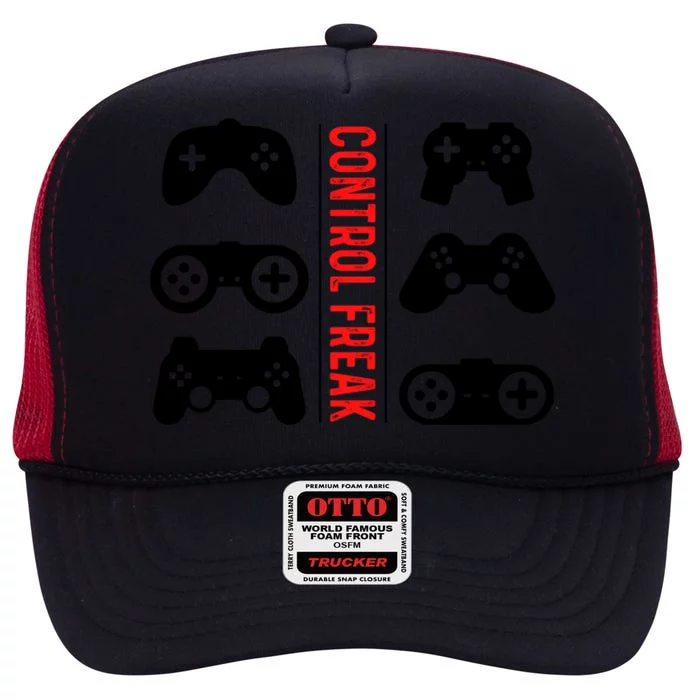 Control Freak Gaming Pc Console Video Games Computer Nerd Gift High Crown Mesh Trucker Hat