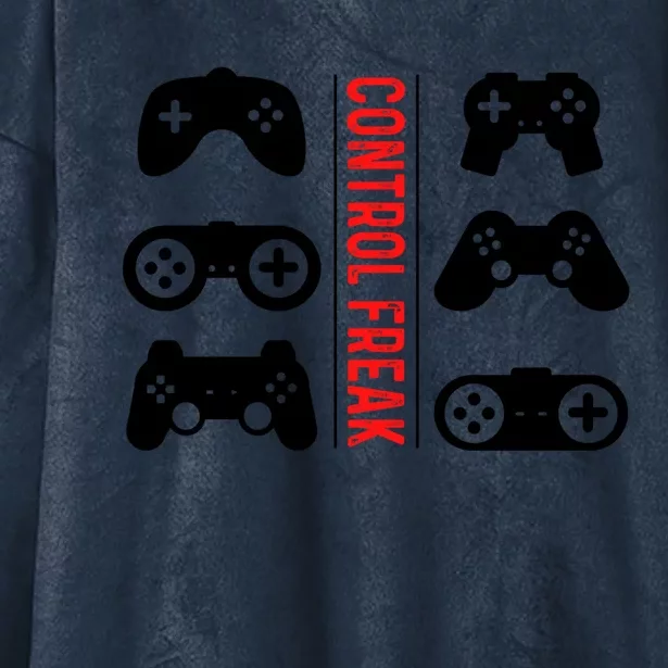 Control Freak Gaming Pc Console Video Games Computer Nerd Gift Hooded Wearable Blanket