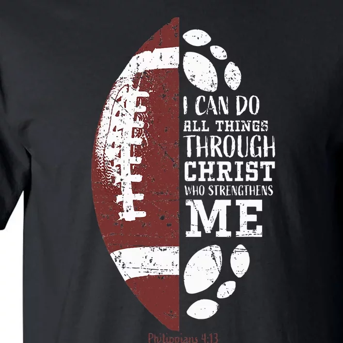 Christian Football Gifts Religious Verse Tall T-Shirt