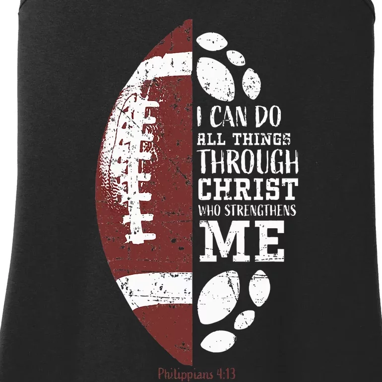 Christian Football Gifts Religious Verse Ladies Essential Tank