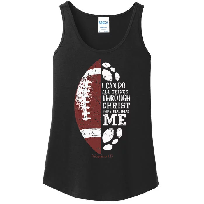 Christian Football Gifts Religious Verse Ladies Essential Tank