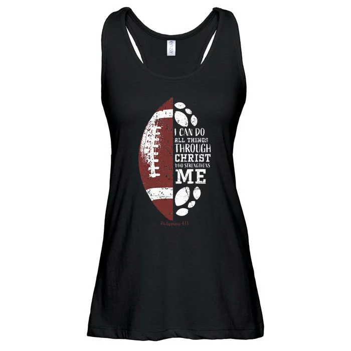 Christian Football Gifts Religious Verse Ladies Essential Flowy Tank