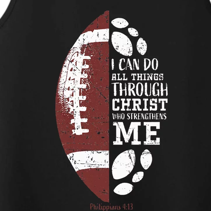 Christian Football Gifts Religious Verse Performance Tank