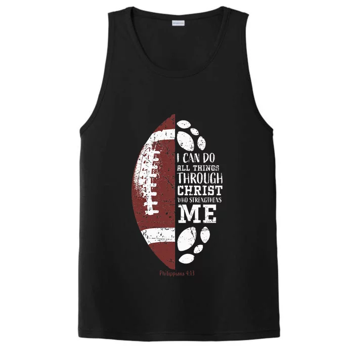 Christian Football Gifts Religious Verse Performance Tank