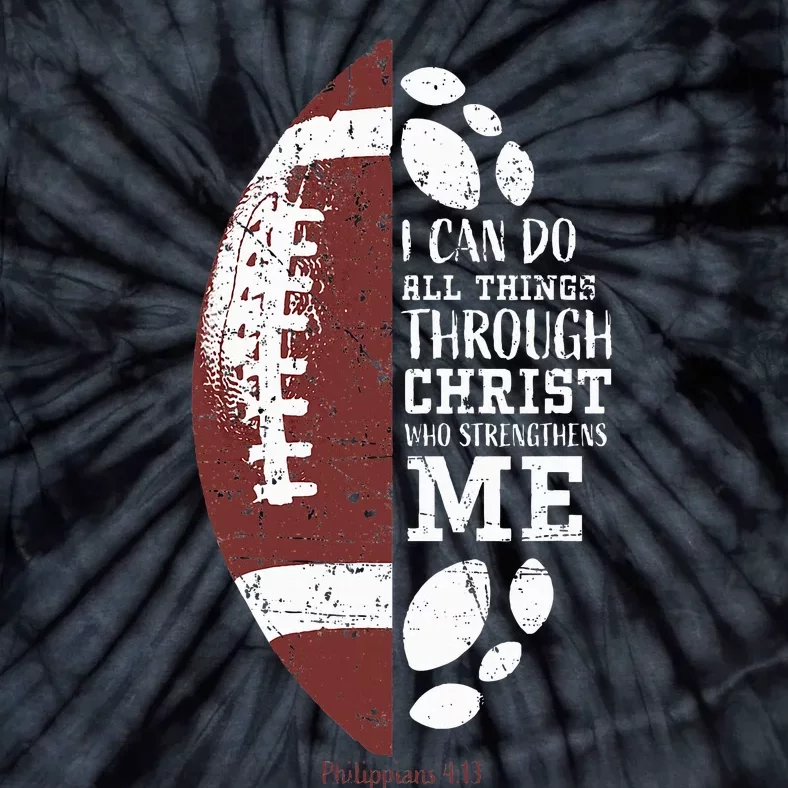 Christian Football Gifts Religious Verse Tie-Dye T-Shirt