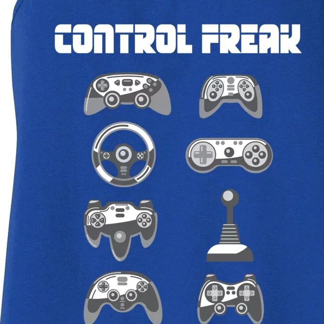 Control Freak Gift Funny Gaming Controller Gamer Video Games Gift Women's Racerback Tank