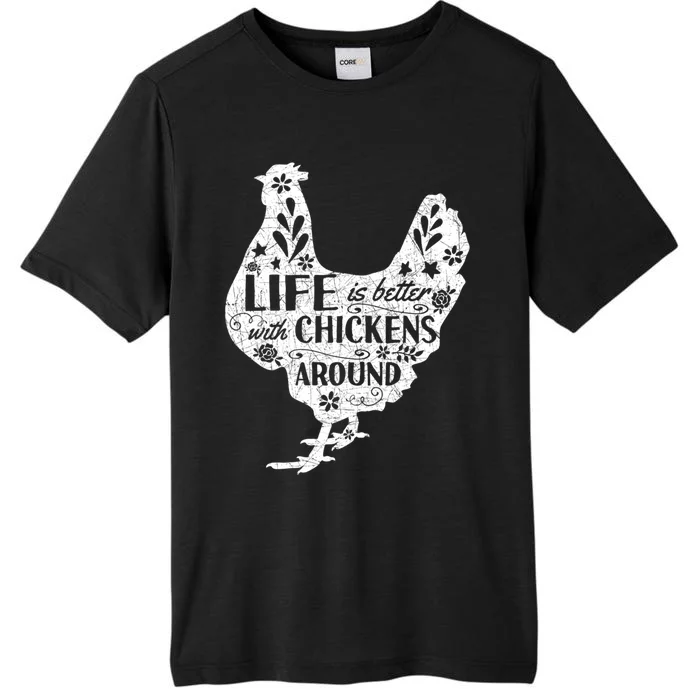 Cute Farmer Gift Idea Vintage Chicken Gift ChromaSoft Performance T-Shirt