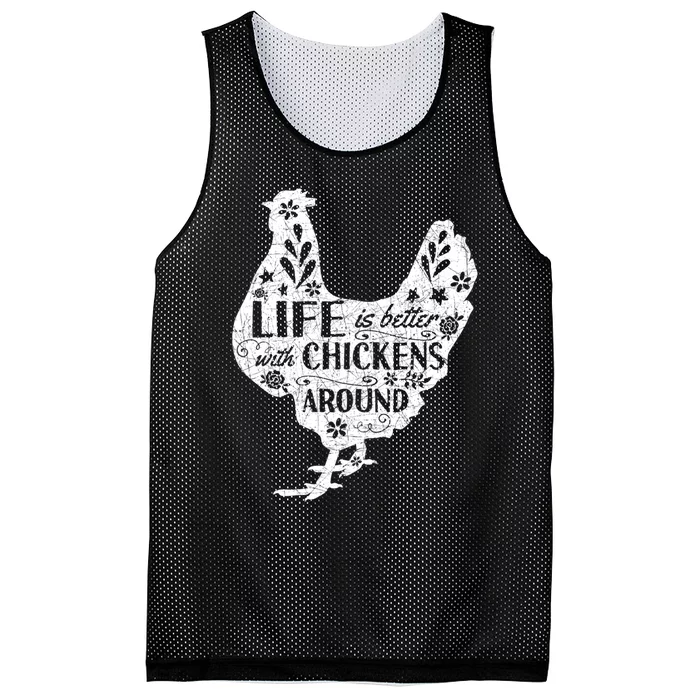 Cute Farmer Gift Idea Vintage Chicken Gift Mesh Reversible Basketball Jersey Tank