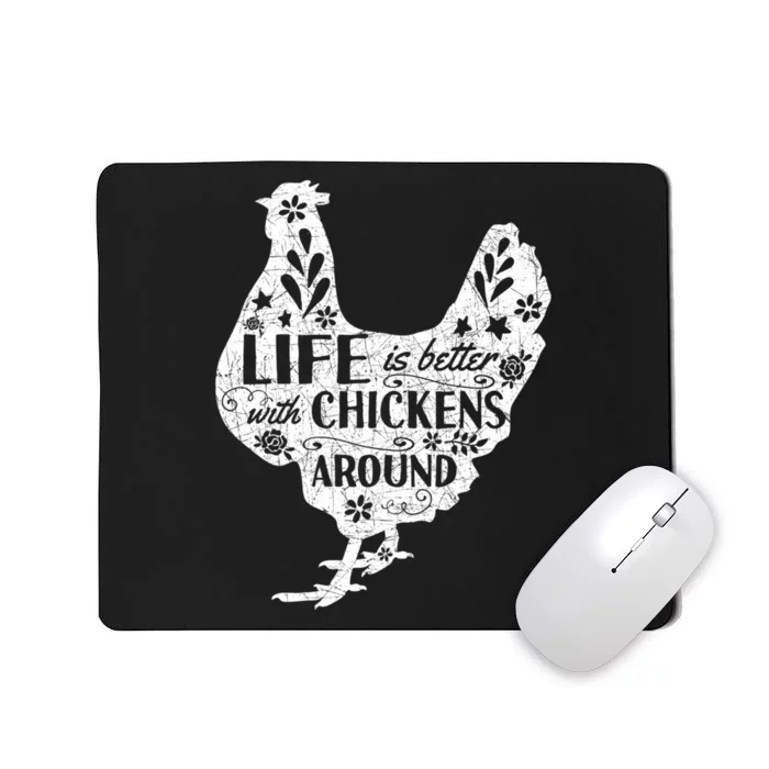 Cute Farmer Gift Idea Vintage Chicken Gift Mousepad