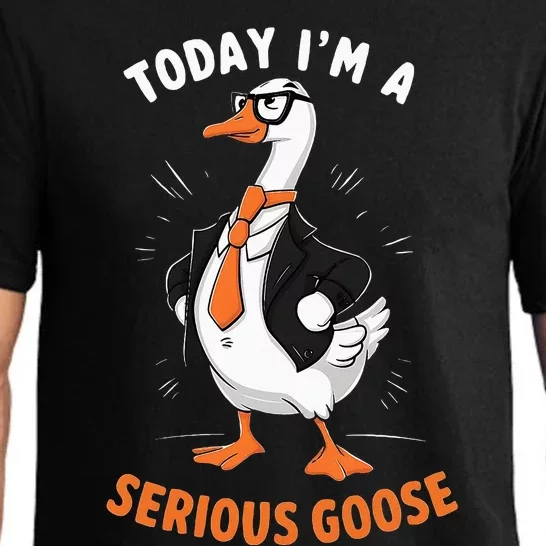 Cute Funny Goose Today IM A Serious Goose Pajama Set