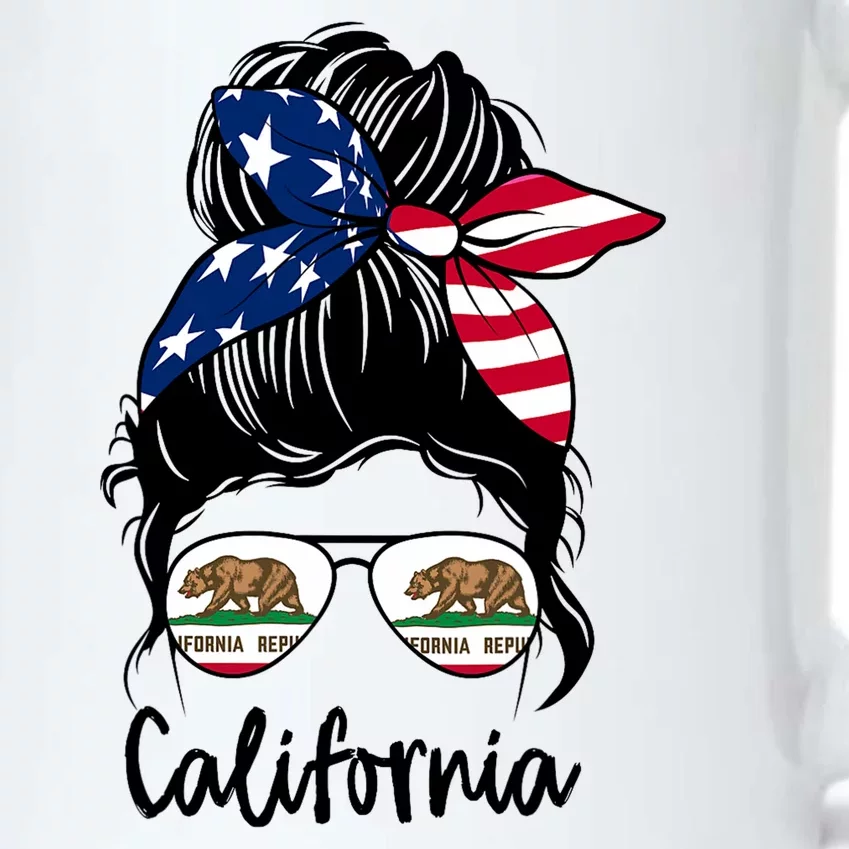 California Flag Girl California Flag State Girlfriend Black Color Changing Mug