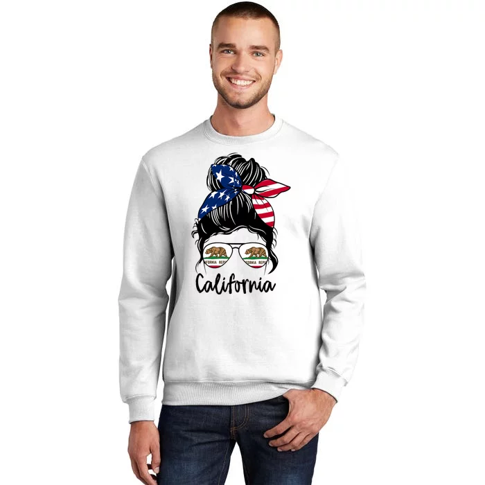 California Flag Girl California Flag State Girlfriend Sweatshirt