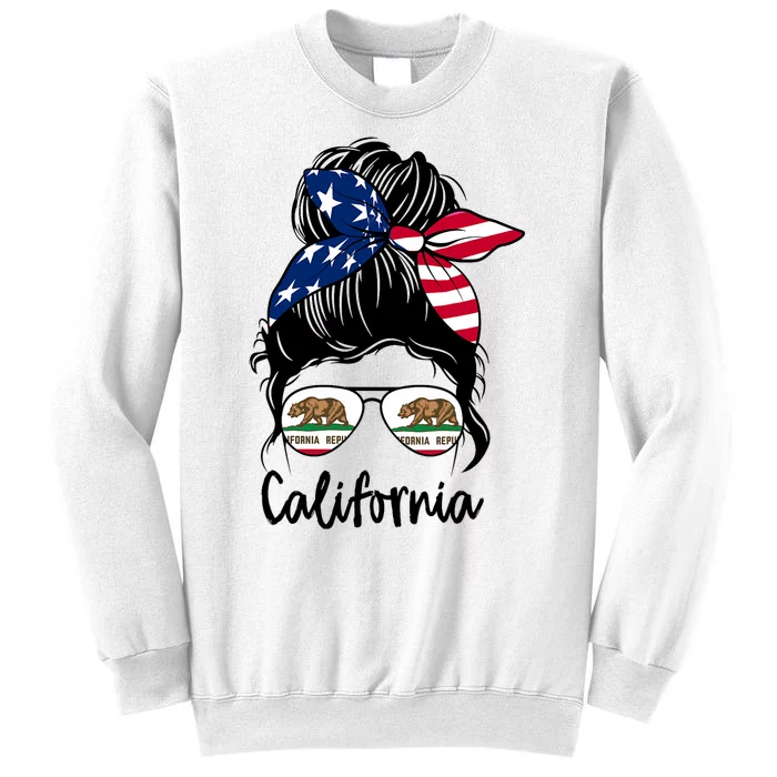 California Flag Girl California Flag State Girlfriend Sweatshirt