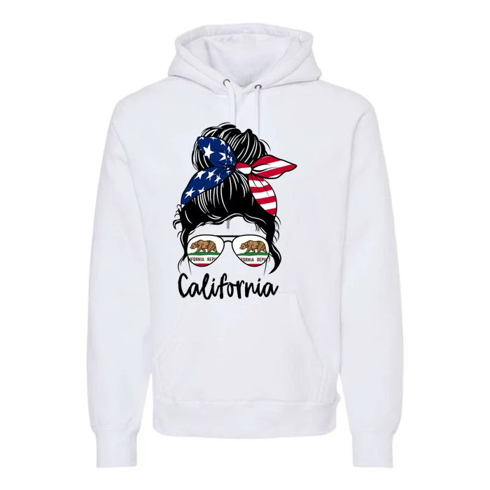 California Flag Girl California Flag State Girlfriend Premium Hoodie