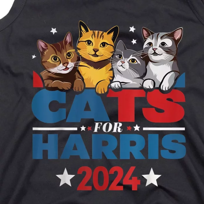 Cats For Harris 2024 Kamala Harris For President 2024 Tank Top