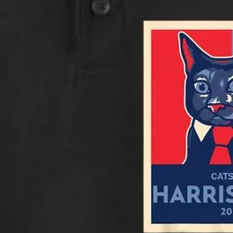 Cats For Harris Waltz 2024 Election Kamala Harris Tim Waltz Dry Zone Grid Performance Polo