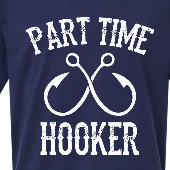 Classic Fishing Hooks Part Time Hooker Sueded Cloud Jersey T-Shirt