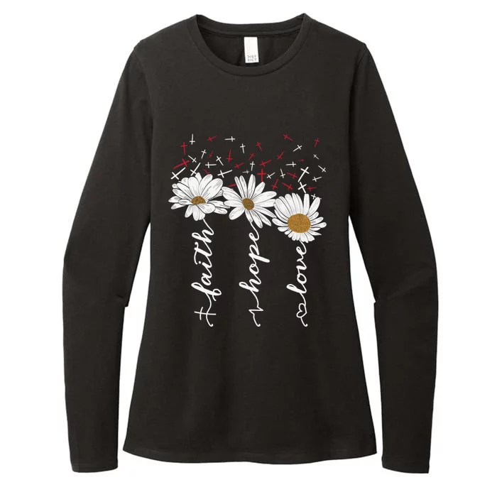 Christian Faith Hope And Love Full Of Christmas Spirit Meaningful Gift Womens CVC Long Sleeve Shirt