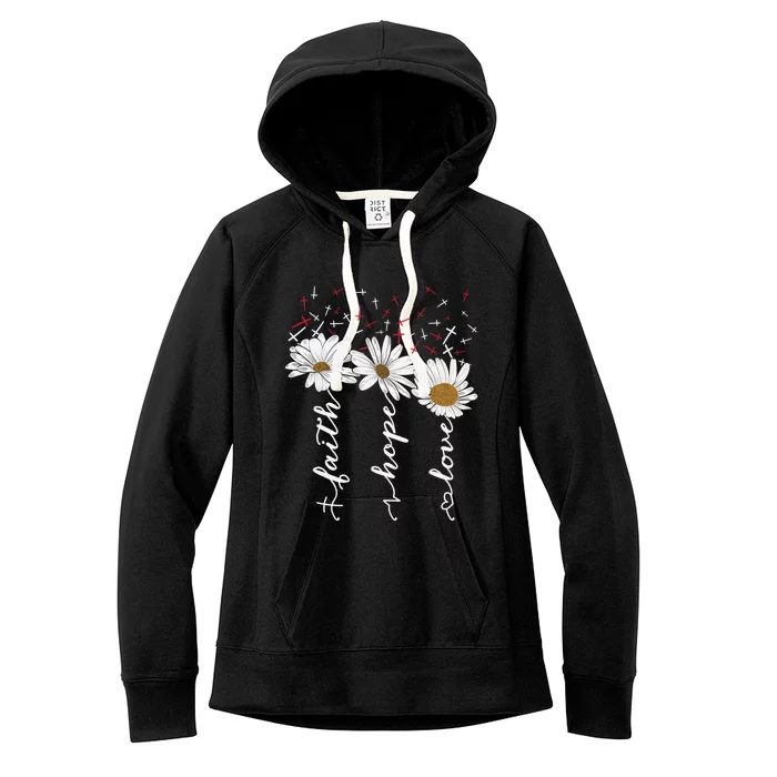 Christian Faith Hope And Love Full Of Christmas Spirit Meaningful Gift Women's Fleece Hoodie