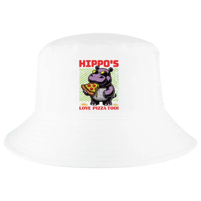 Cute Funny HippoS Love Pizza Too! Cool Comfort Performance Bucket Hat