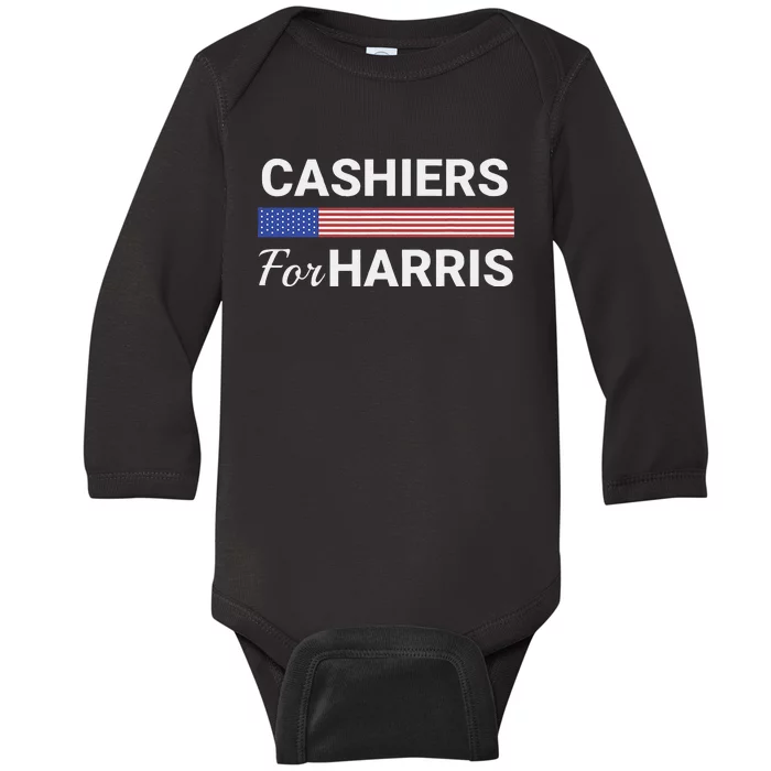 Cashiers For Harris Kamala Harris 2024 Baby Long Sleeve Bodysuit