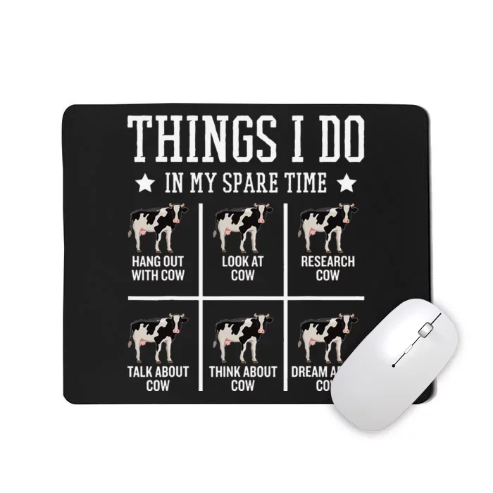 Cow Funny Humor Farmer Farming Hilarious Humorous Jokes Fan Mousepad